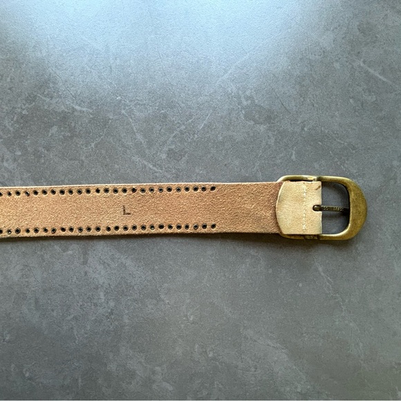 Calvin Klein Women’s Genuine Leather Gold Distressed Belt Adjustable up to 37” - Picture 11 of 12